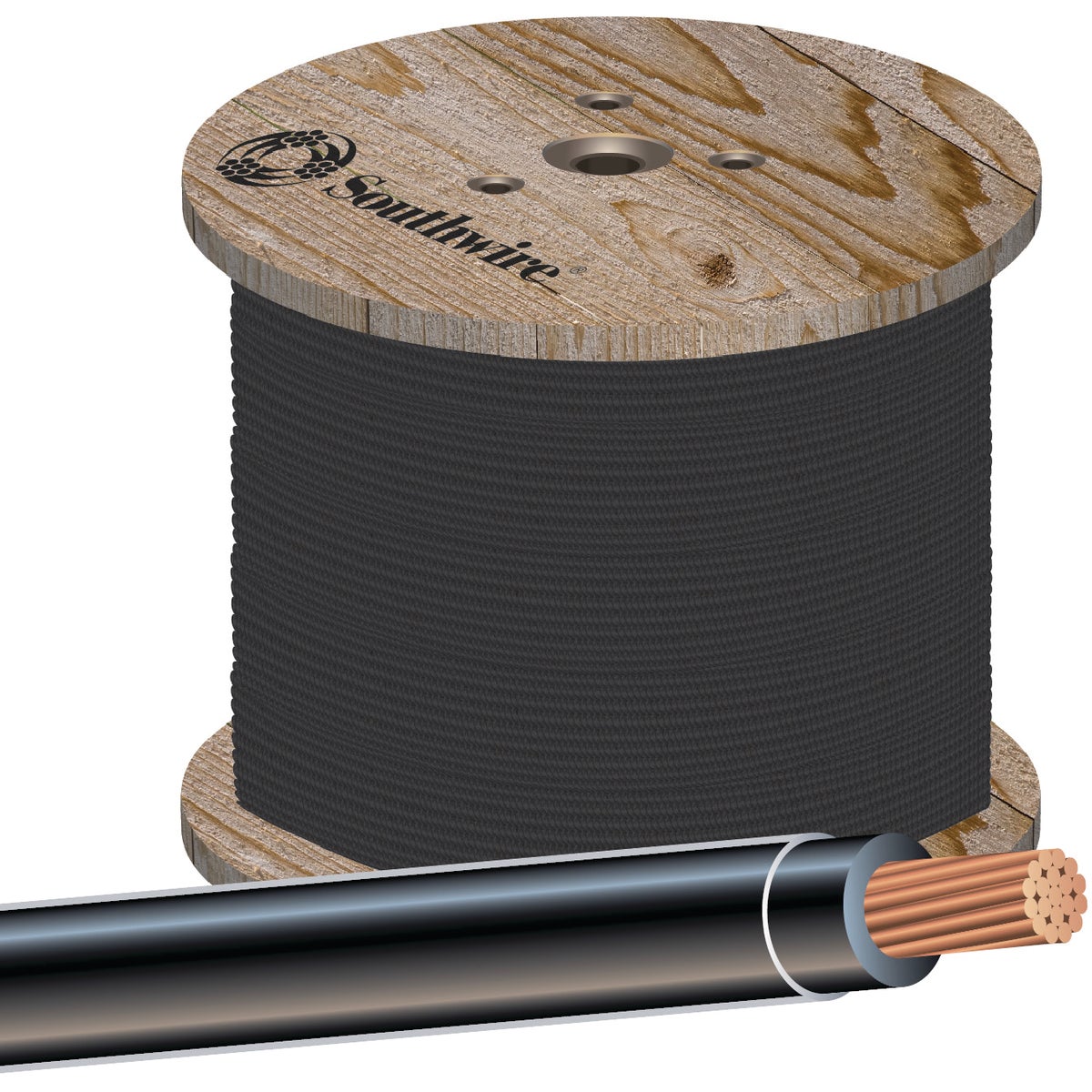 Southwire 500 Ft. 4 AWG Stranded Black THHN Electrical Wire