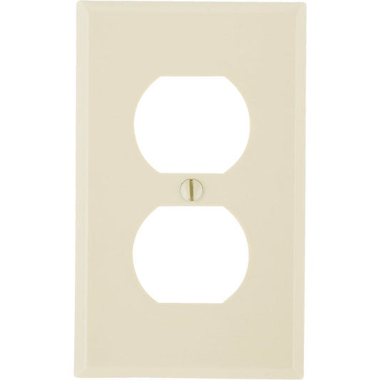 Leviton 1-Gang Smooth Plastic Outlet Wall Plate, Ivory