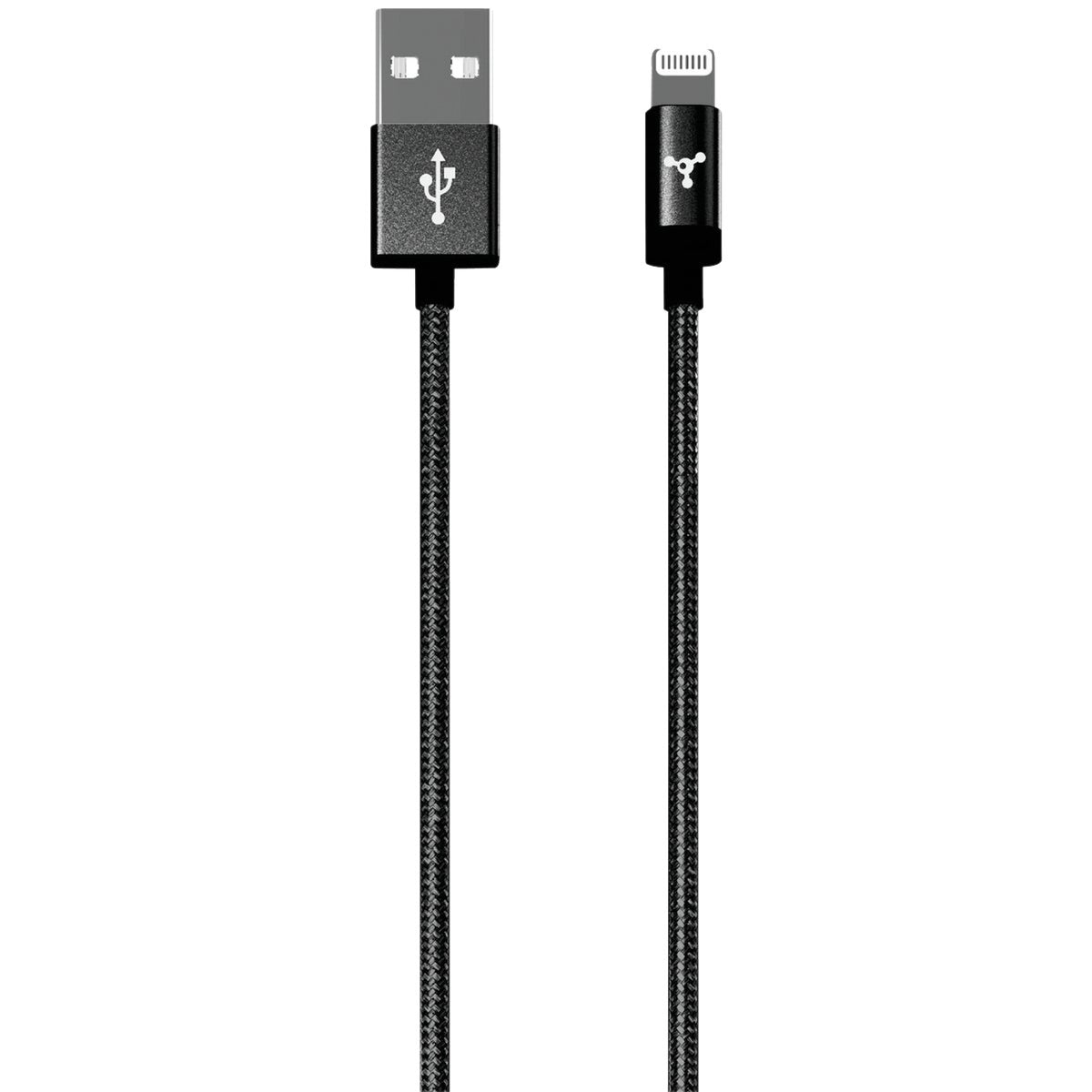 Fuse 6 Ft. Black Braided MFI Lightning USB Charging & Sync Cable