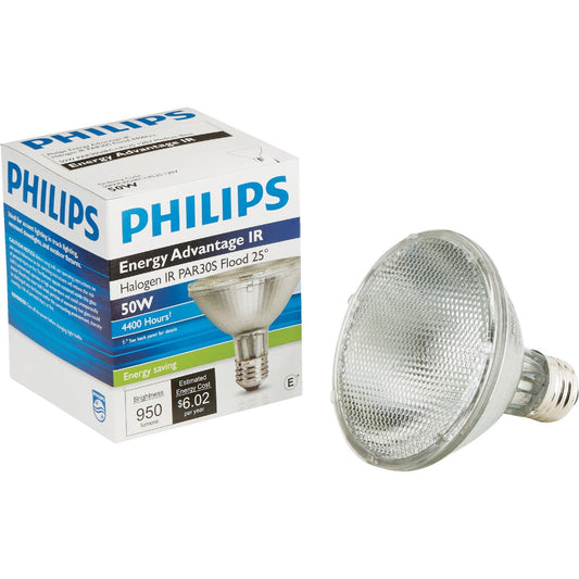 Philips Energy Advantage IR 75W Equivalent Clear PAR30S Medium Halogen Floodlight Light Bulb