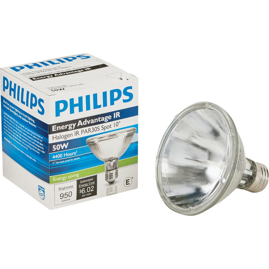 Philips Energy Advantage IR 75W Equivalent Clear Medium Base PAR30S Halogen Spotlight Light Bulb