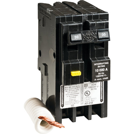 Square D Homeline 30A Double-Pole GFCI breaker