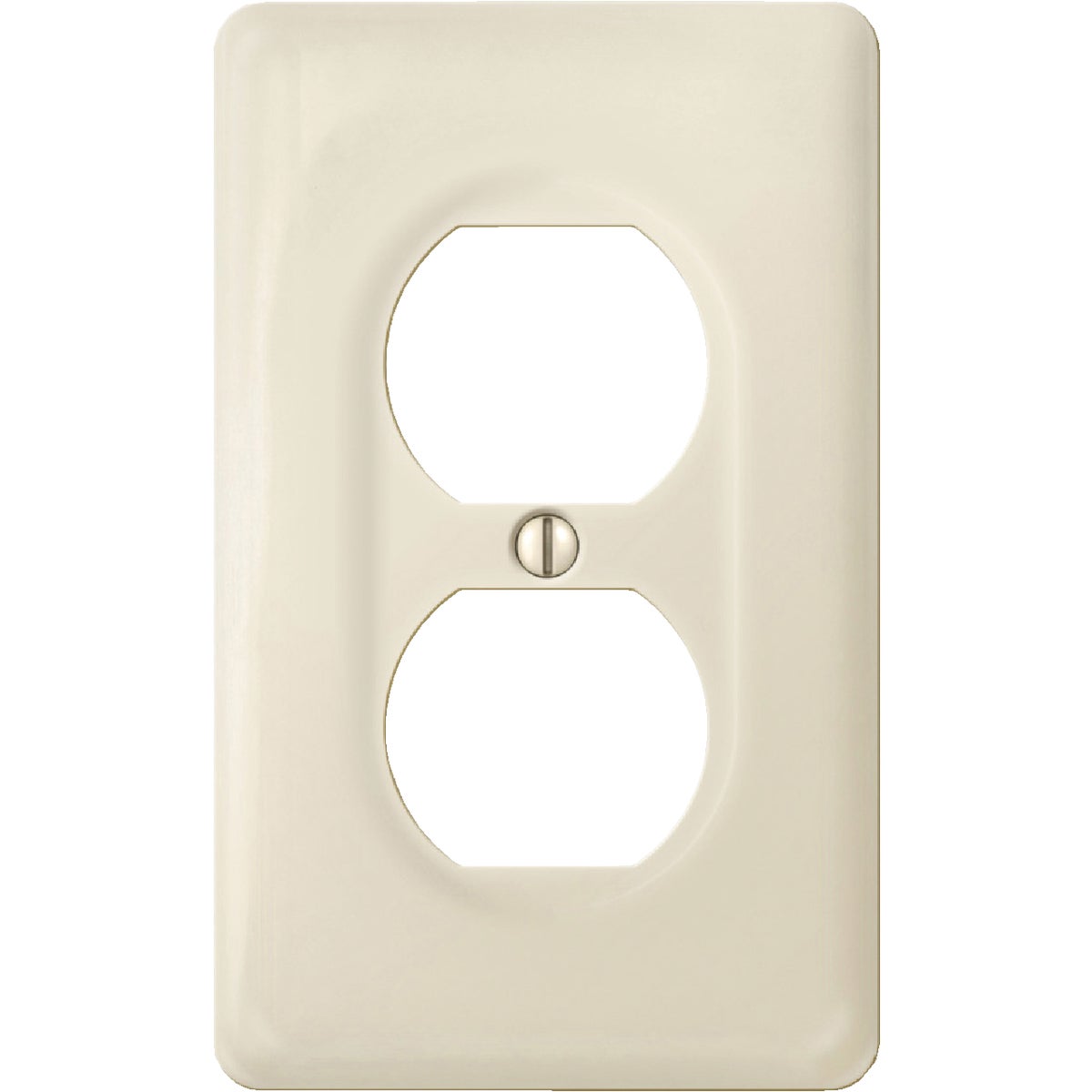 Amerelle 1-Gang Ceramic Outlet Wall Plate, Biscuit