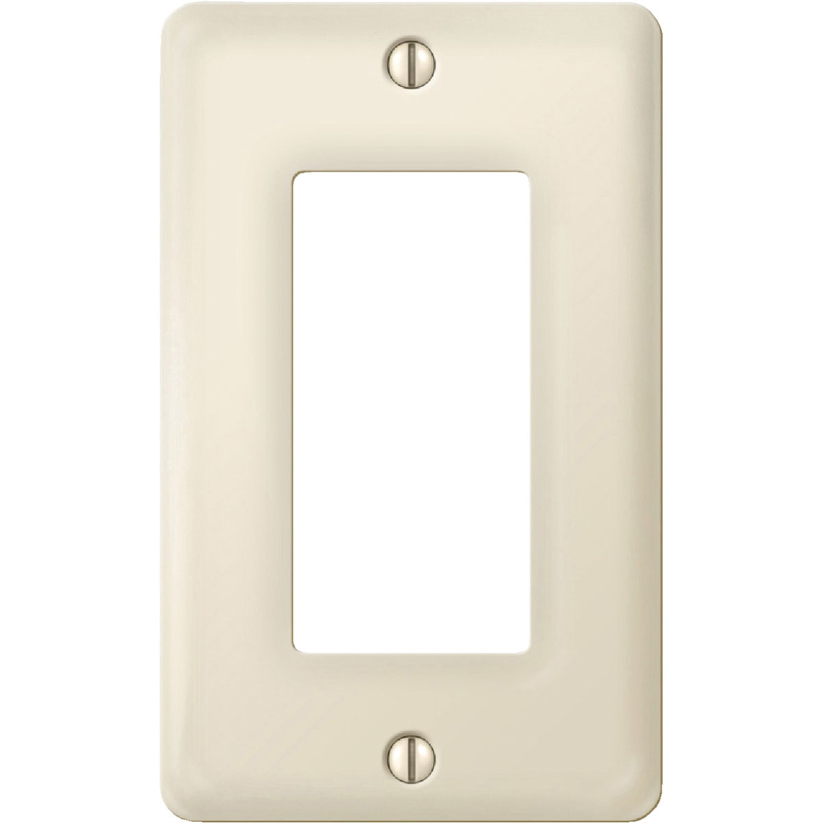 Amerelle 1-Gang Ceramic Rocker Decorator Wall Plate, Biscuit