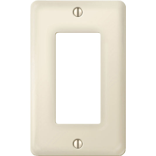 Amerelle 1-Gang Ceramic Rocker Decorator Wall Plate, Biscuit