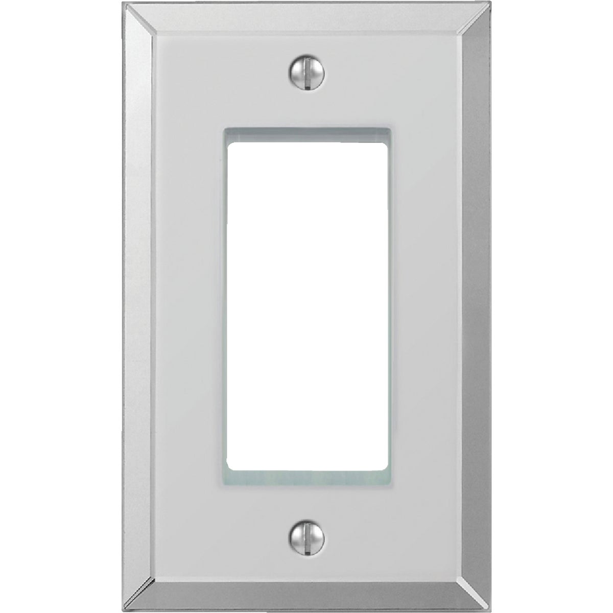 Amerelle 1-Gang Acrylic Rocker Decorator Wall Plate, Beveled Mirror