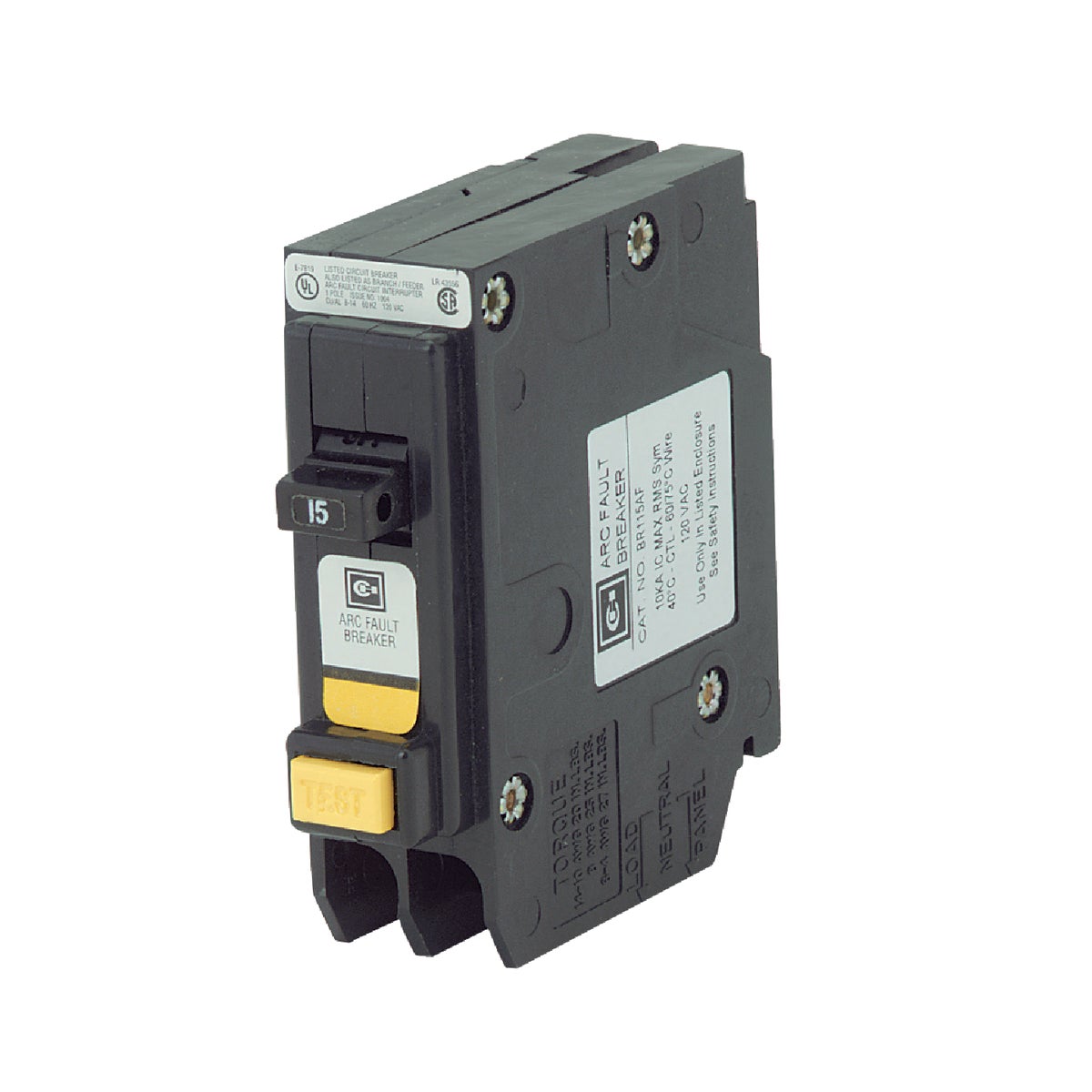 Eaton BR 15A Single-Pole AFCI Arc Fault Breaker