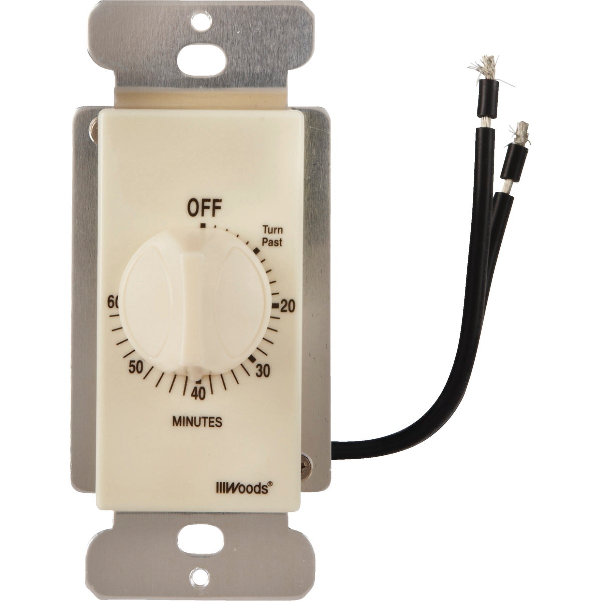 Woods 125V Light Almond Spring Wound Timer