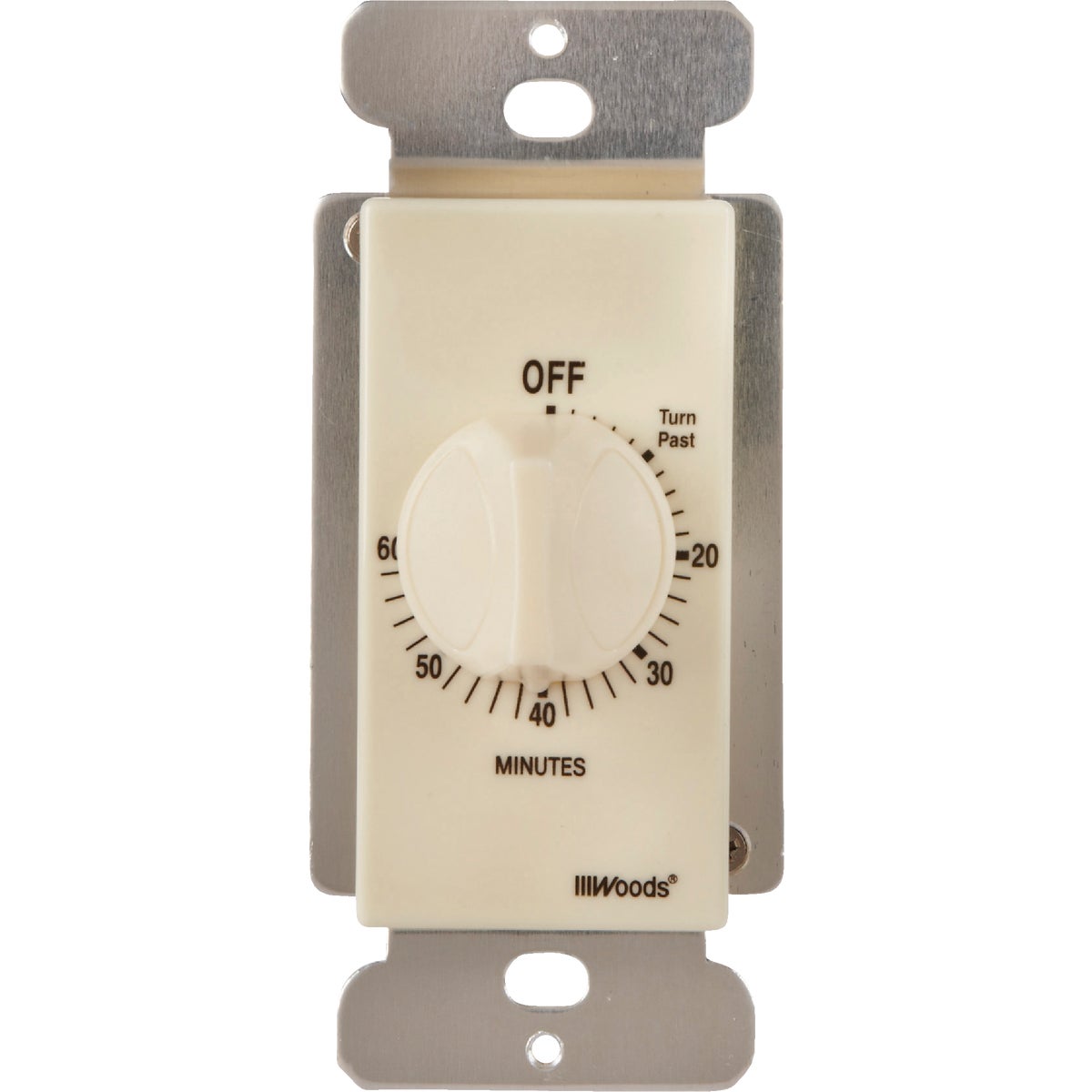 Woods 125V Light Almond Spring Wound Timer