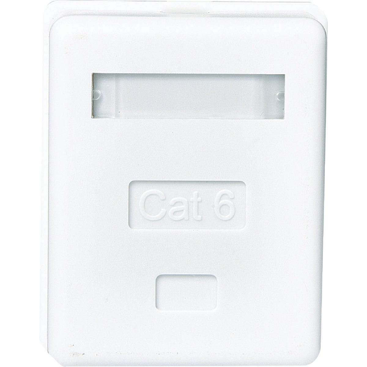 RCA White Surface Mount Plastic CAT 5E/6 Wall Jack