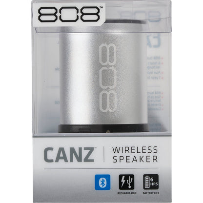 808 Canz 2 Bluetooth Silver Wireless Speaker