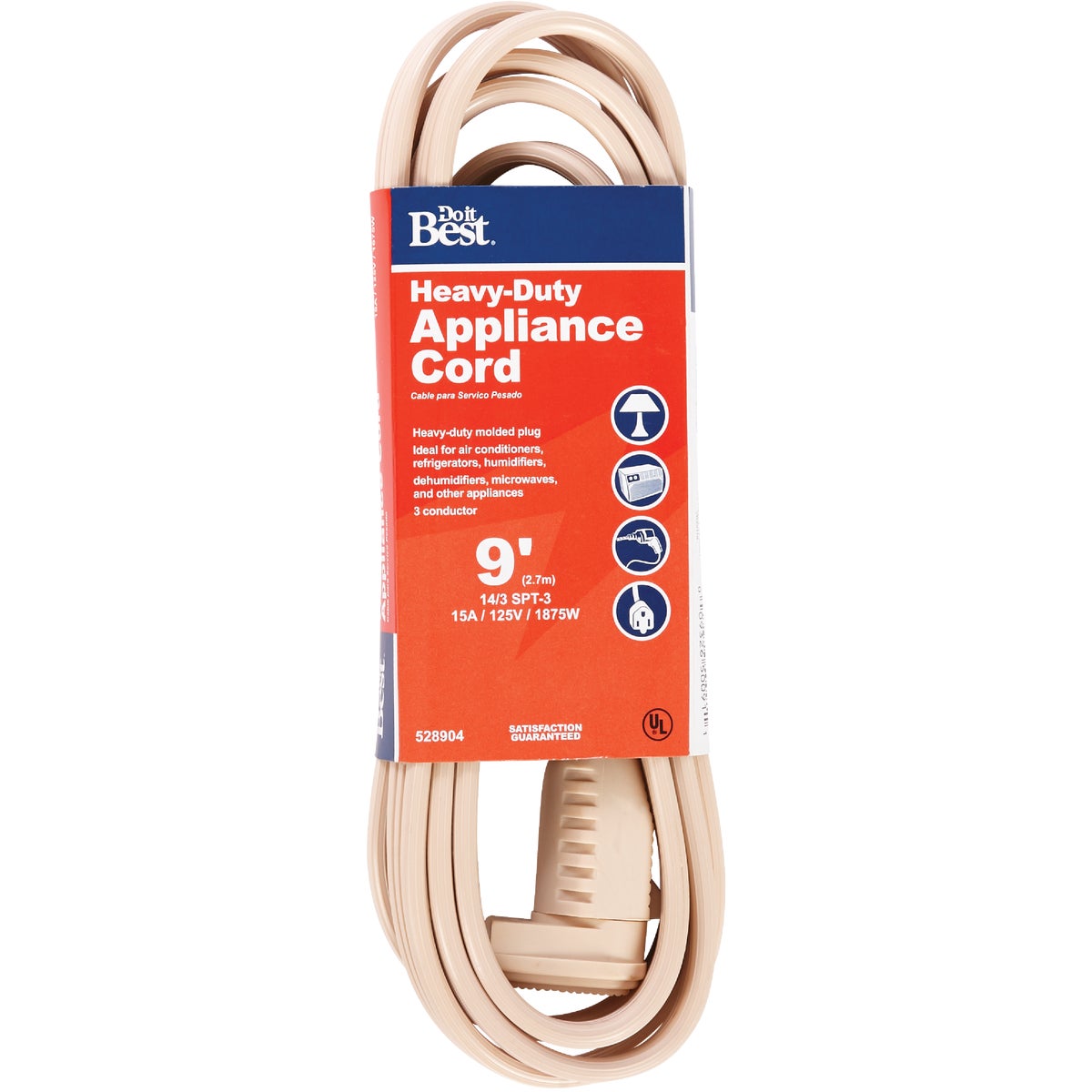 Do it Best 9 Ft. 14/3 15A Heavy-Duty Appliance Cord