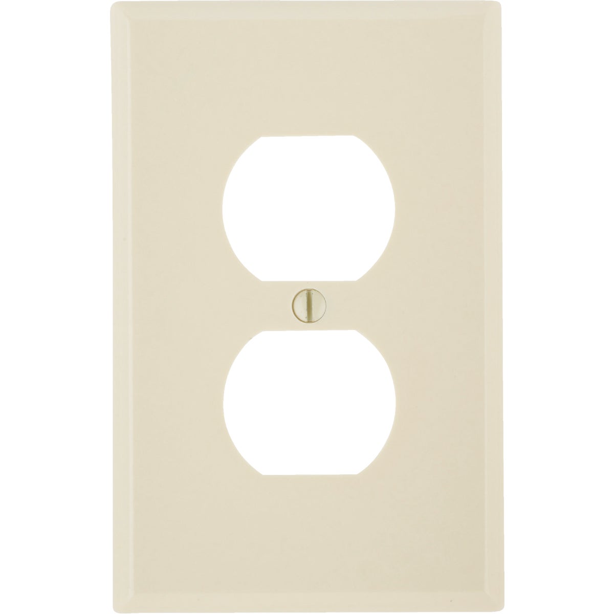 Leviton Mid-Way 1-Gang Smooth Plastic Outlet Wall Plate, Ivory