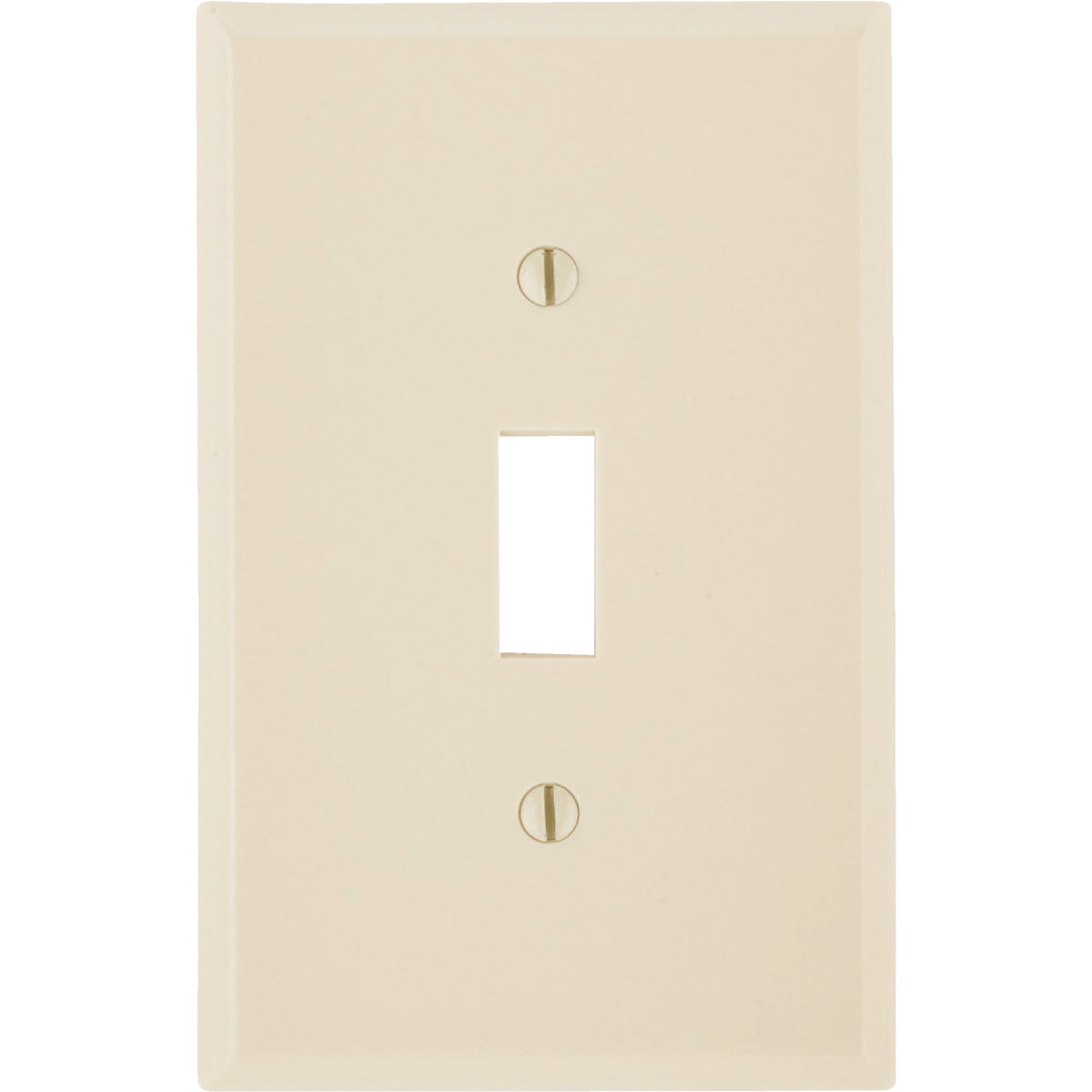 Leviton 1-Gang Smooth Plastic Mid-Way Toggle Switch Wall Plate, Ivory