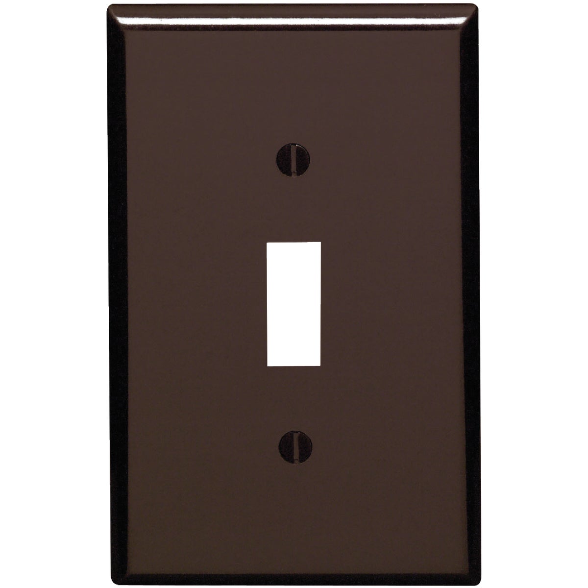 Leviton 1-Gang Smooth Plastic Mid-Way Toggle Switch Wall Plate, Brown