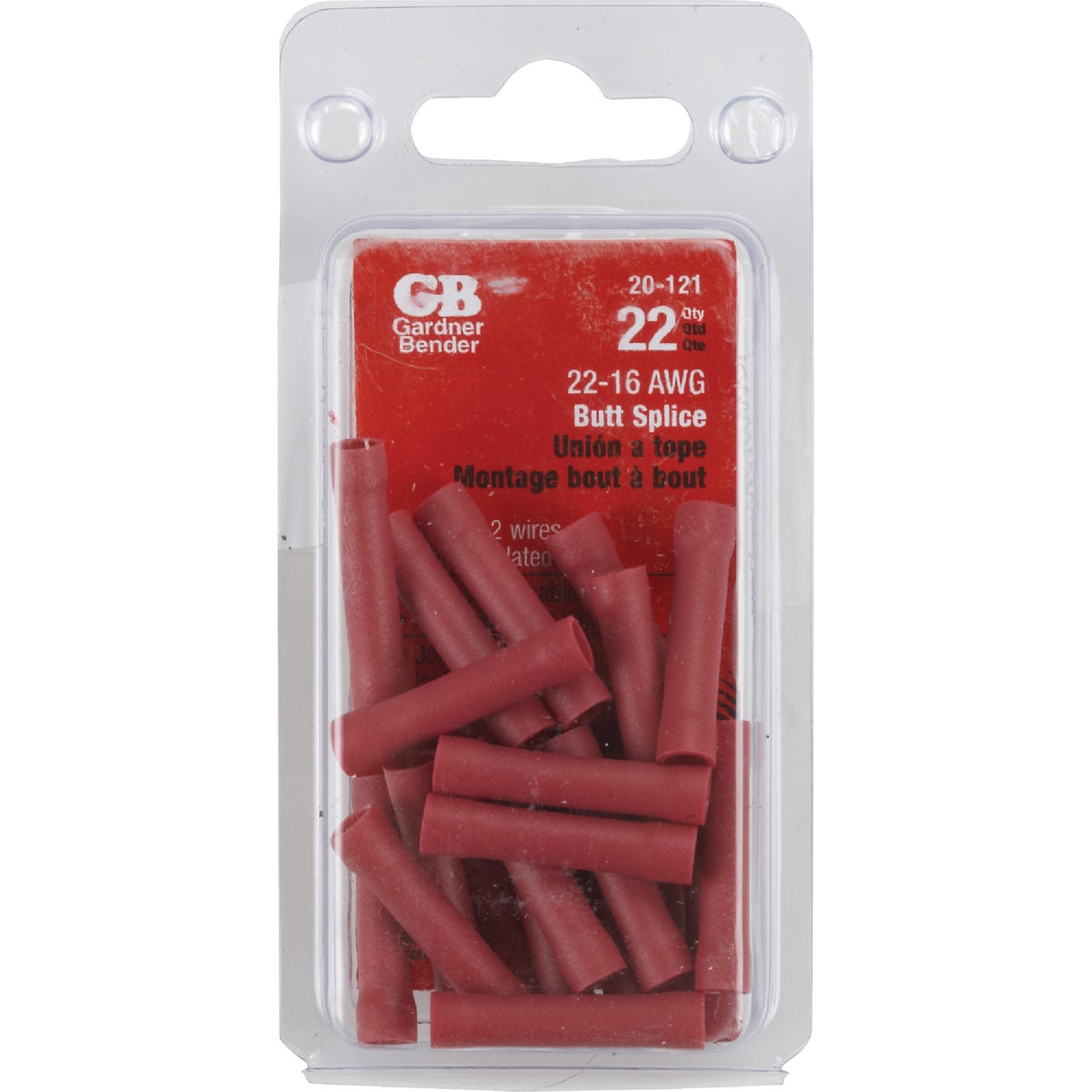 Gardner Bender 22 AWG to 16 AWG Red Butt Splice (22-Pack)