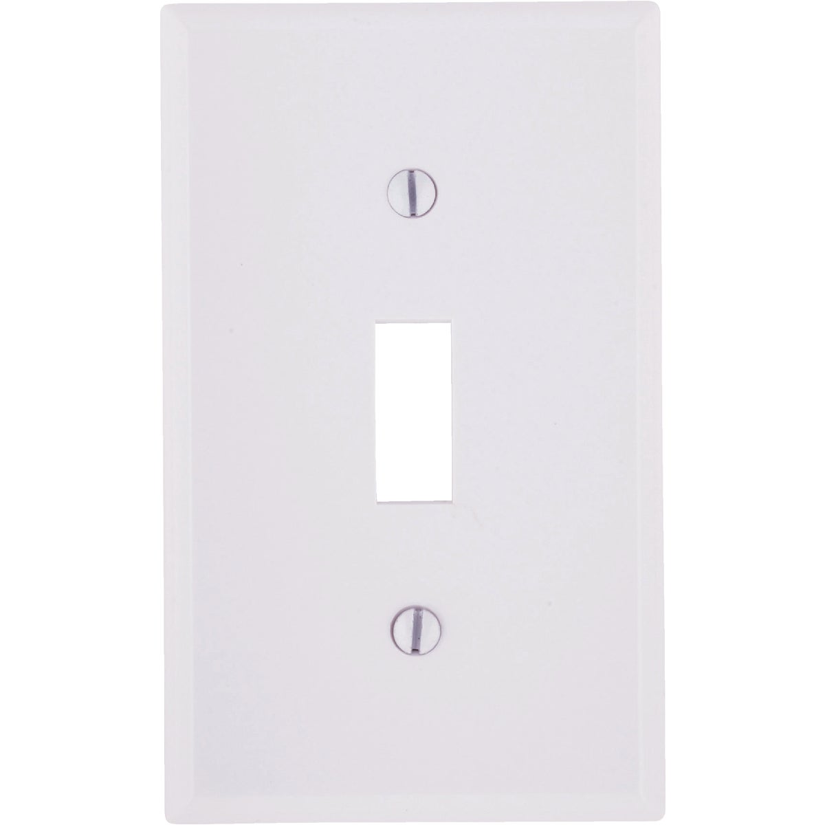 Leviton 1-Gang Plastic Toggle Switch Wall Plate, White