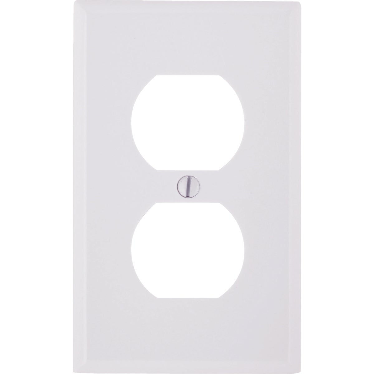 Leviton 1-Gang Smooth Plastic Outlet Wall Plate, White