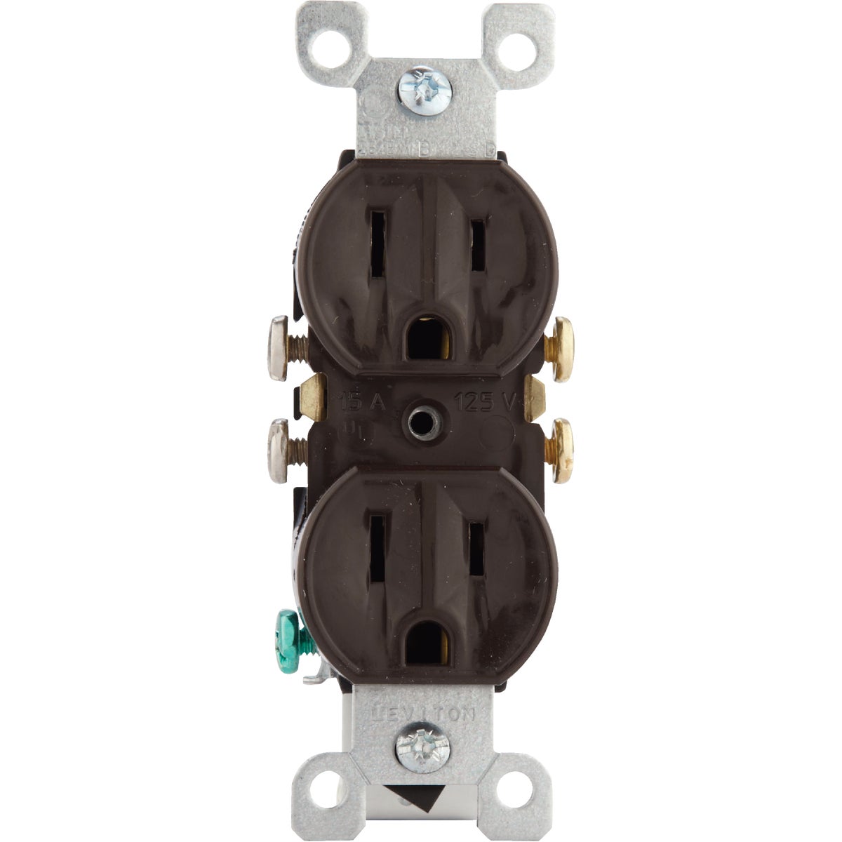 Leviton 15A Brown Shallow Grounded 5-15R Duplex Outlet