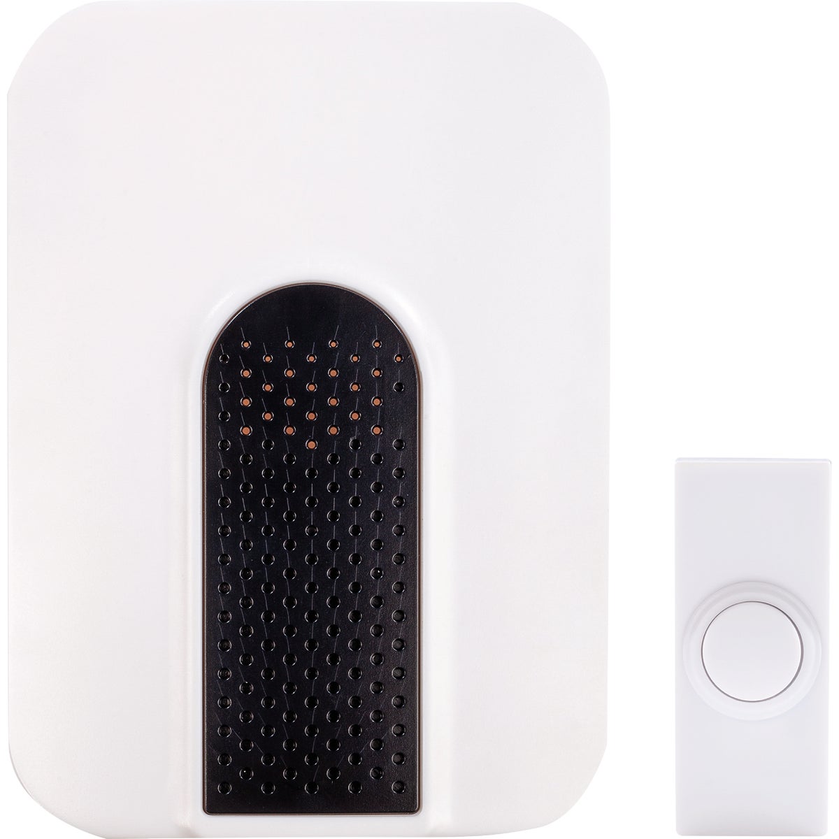 Heath Zenith Battery Operated White with Black accent Wireless Door Chime