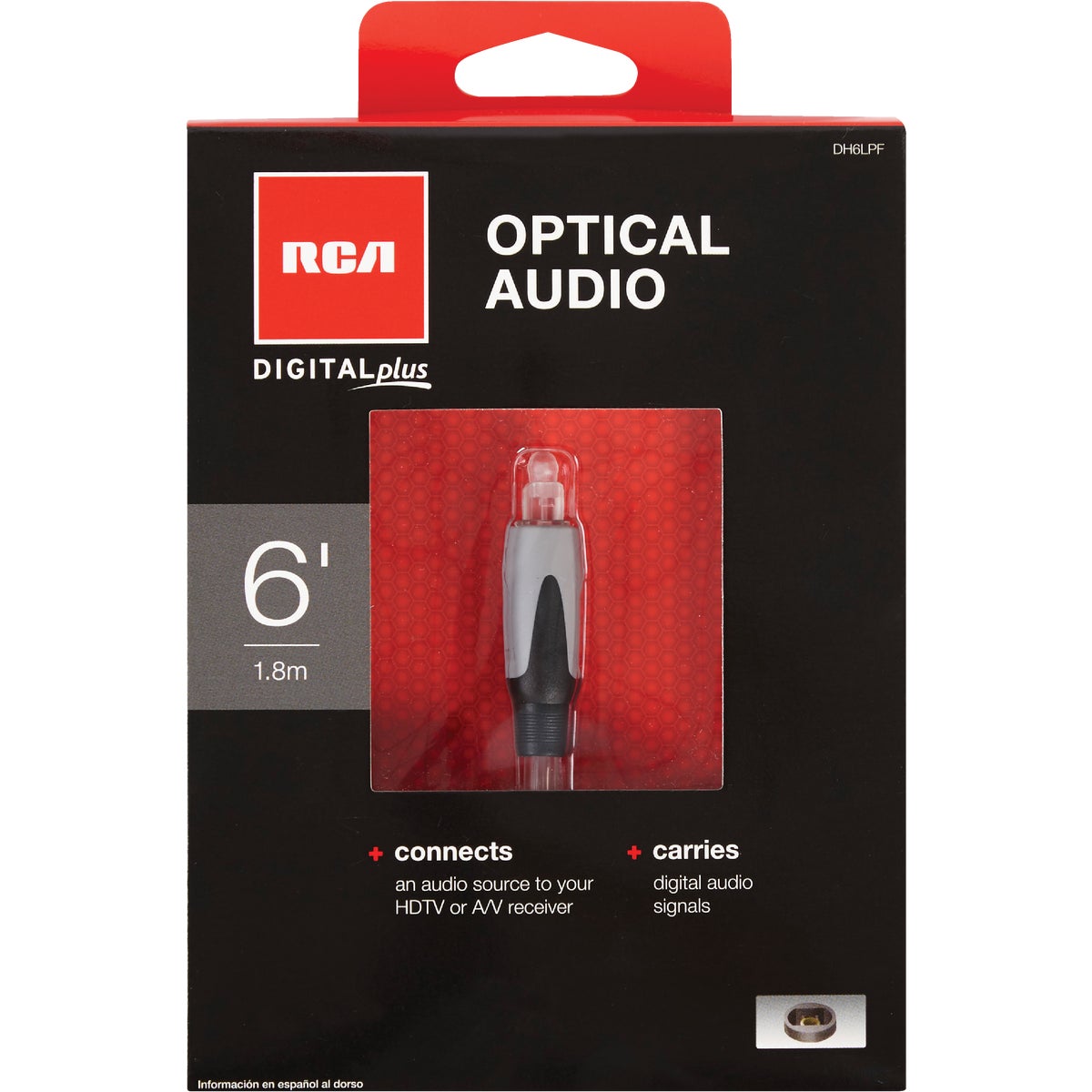 RCA 6 Ft. Gray Audio Optical Cable