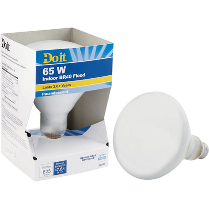 Do it 65W Frosted BR40 Reflector Incandescent Floodlight Light Bulb