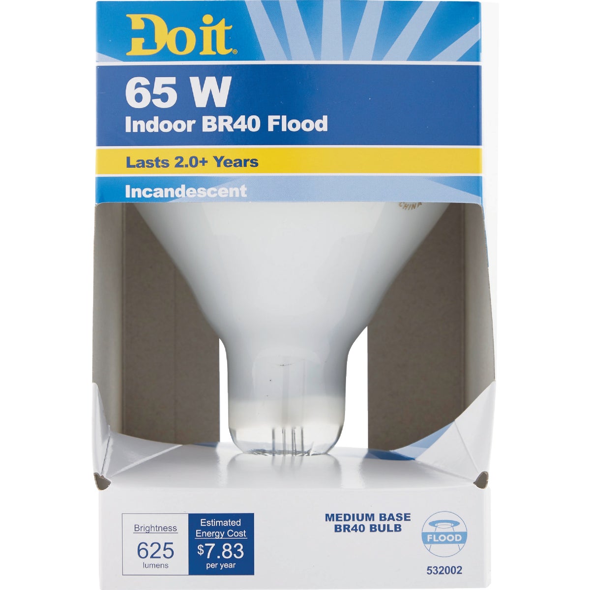 Do it 65W Frosted BR40 Reflector Incandescent Floodlight Light Bulb