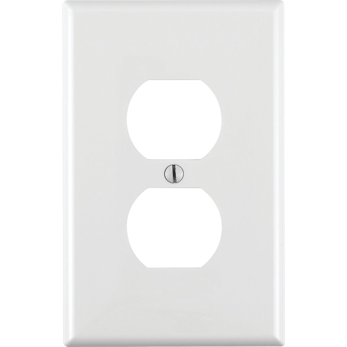 Leviton Mid-Way 1-Gang Thermoplastic Nylon Outlet Wall Plate, White