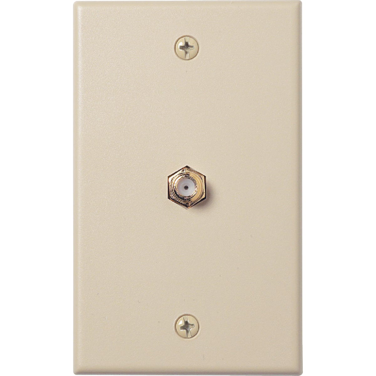 RCA Almond Single F-Connector Coaxial Wall Plate