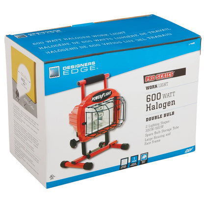 Designers Edge Power Light 9600 Lm. Halogen H-Stand Portable Work Light