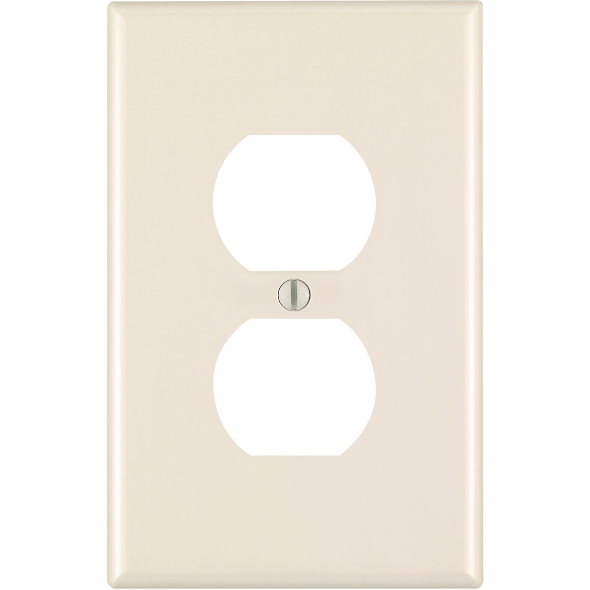 Leviton Mid-Way 1-Gang Thermoplastic Nylon Outlet Wall Plate, Light Almond