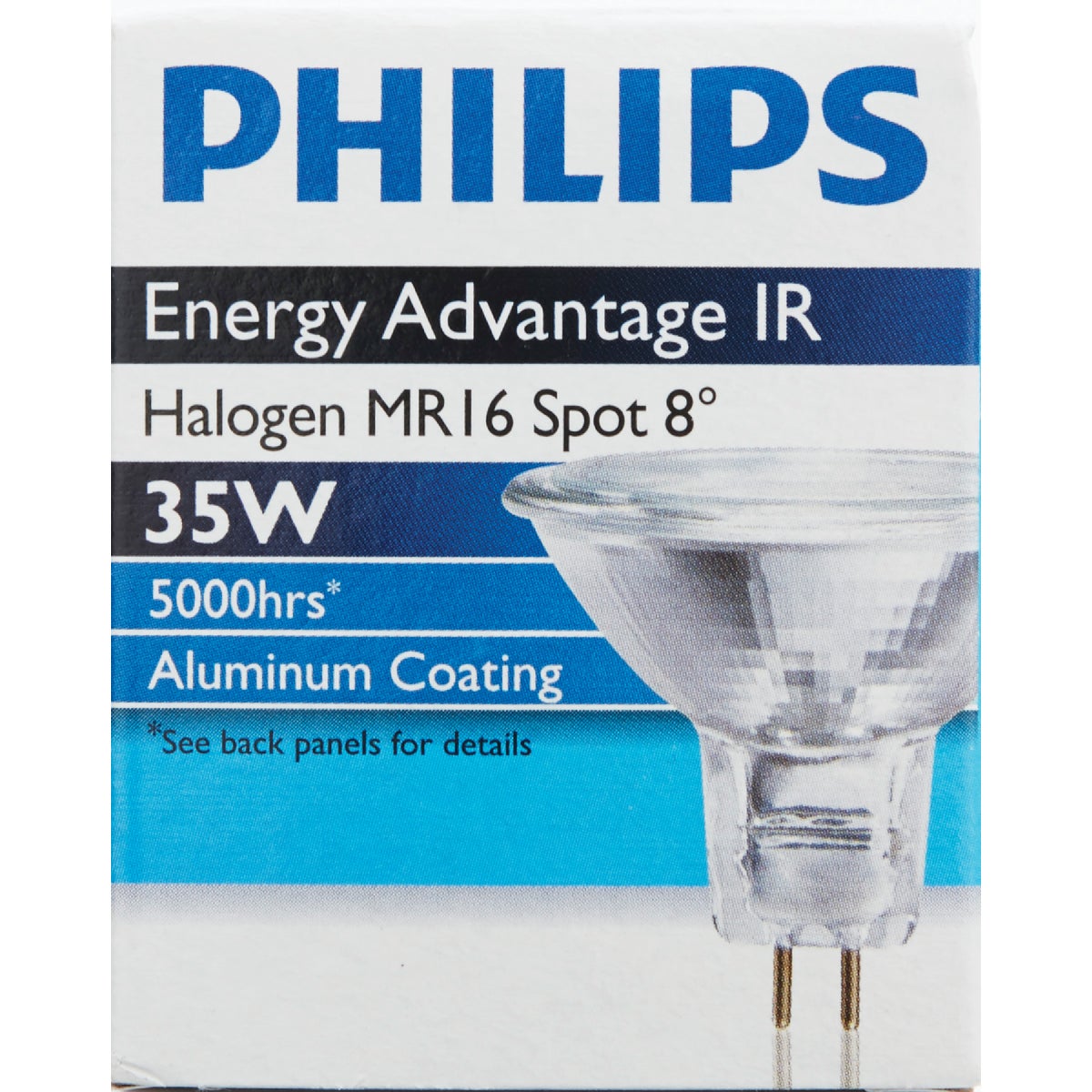 Philips Energy Advantage IR 45W Equivalent Clear GU5.3 Base MR16 Halogen Spotlight Light Bulb