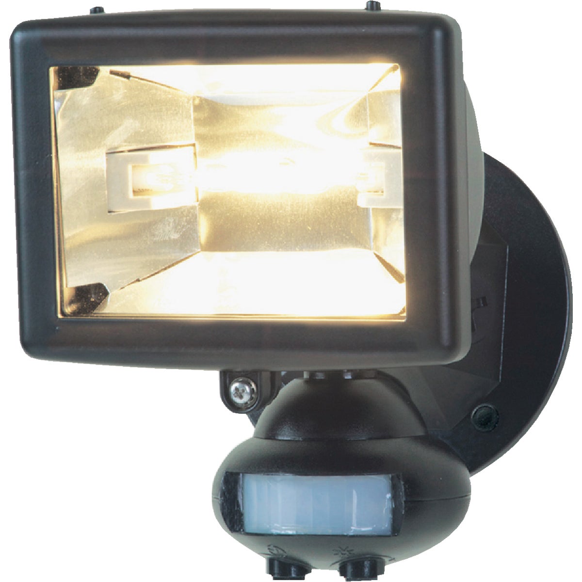Designers Edge Brown Motion Sensing Dusk To Dawn Halogen Floodlight Fixture