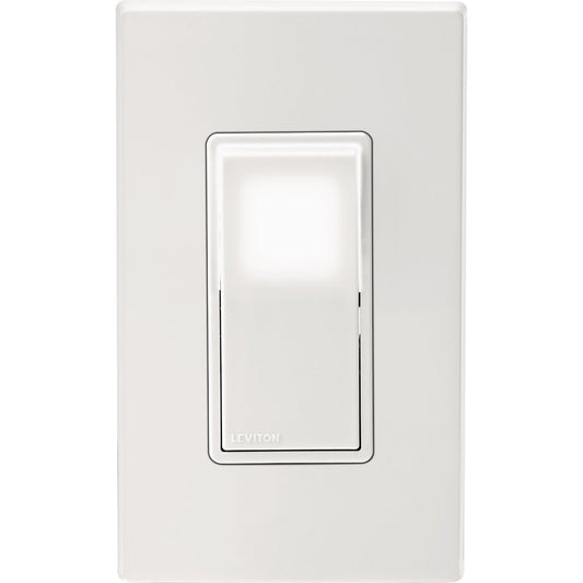 Leviton Decora 15A 120V/277V White LED Illuminated Rocker Switch