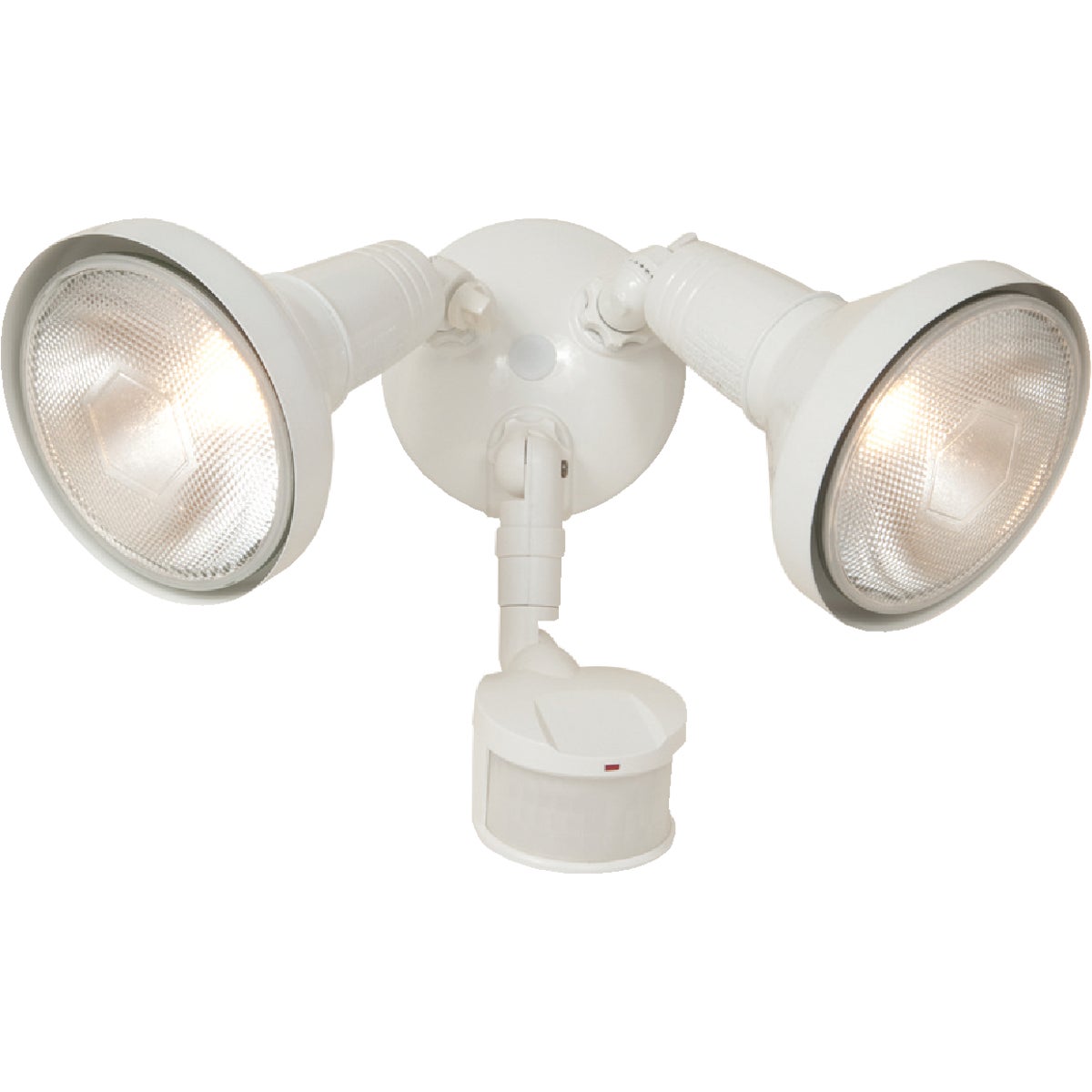 All-Pro White Motion Sensing Dusk To Dawn Incandescent Floodlight Fixture