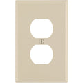 Leviton Mid-Way 1-Gang Thermoplastic Nylon Outlet Wall Plate, Ivory