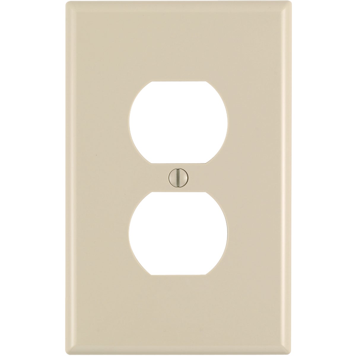 Leviton Mid-Way 1-Gang Thermoplastic Nylon Outlet Wall Plate, Ivory