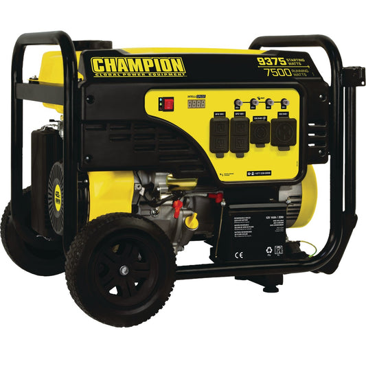 Champion 7500W Gasoline Powered Electric Start Portable Generator (California Compliant)