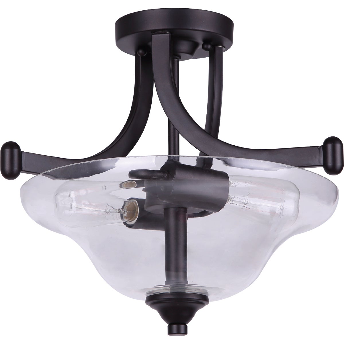 Home Impressions 15 In. Oil Rubbed Bronze Semi-Flush Mount Ceiling Light Fixture