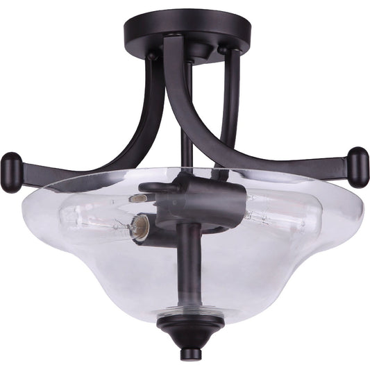 Home Impressions 15 In. Oil Rubbed Bronze Semi-Flush Mount Ceiling Light Fixture