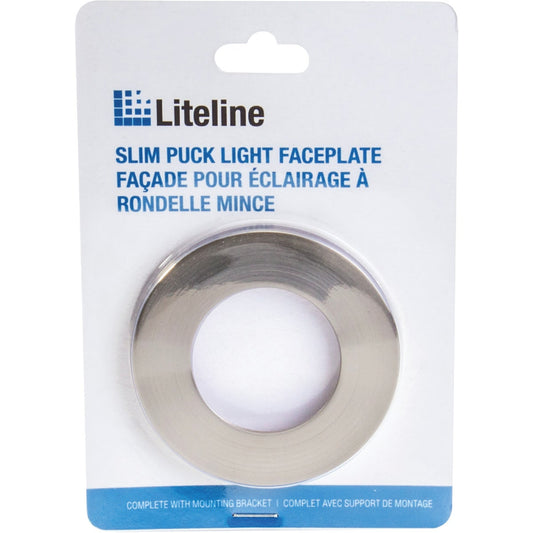 Liteline Brushed Nickel Magnetic Slim Puck Light Trim Ring