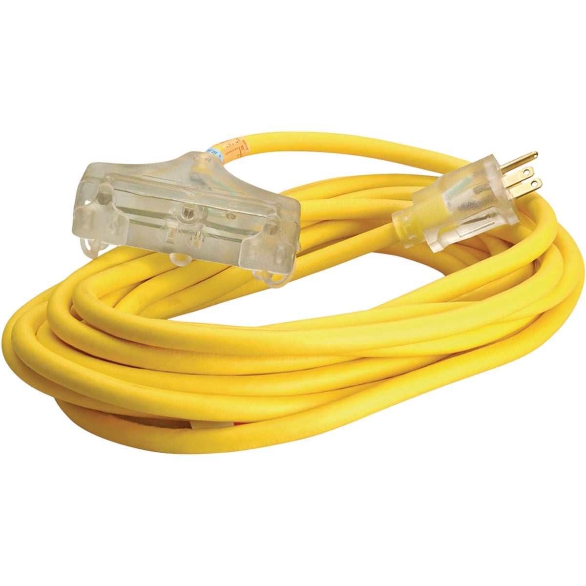 Coleman Cable Polar Solar 25 Ft. 12/3 Cold Weather 3-Outlet Extension Cord