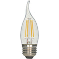 Satco Nuvo 60W Equivalent Warm White Clear CA10 Medium LED Decorative Light Bulb (2-Pack)