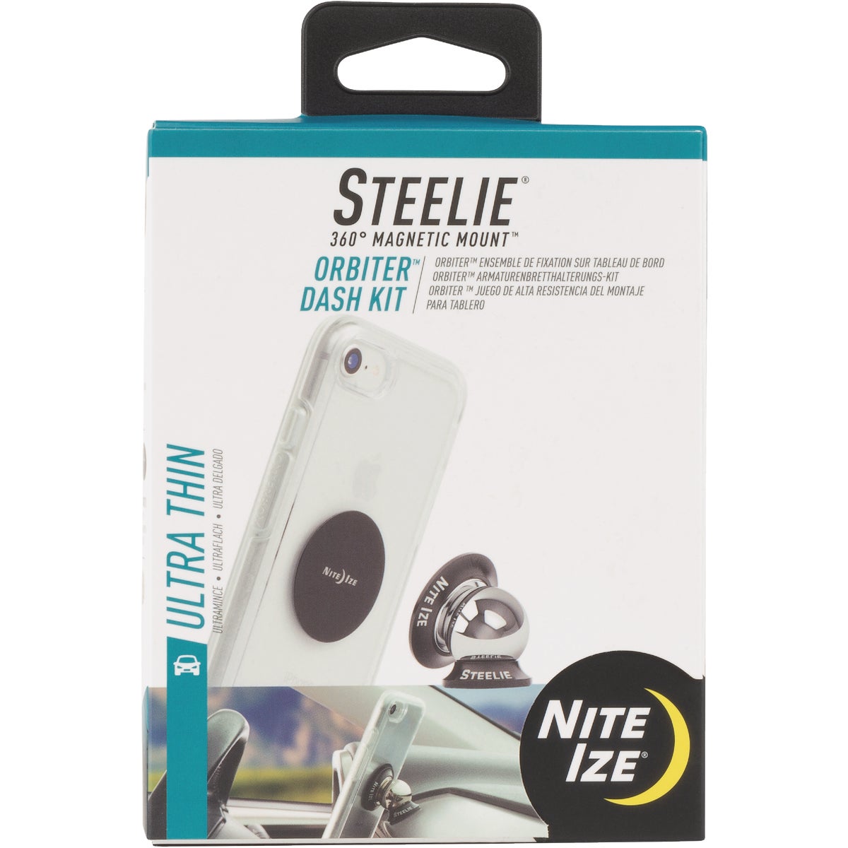 Nite Ize Steelie Orbiter Black Dashboard Mount Kit