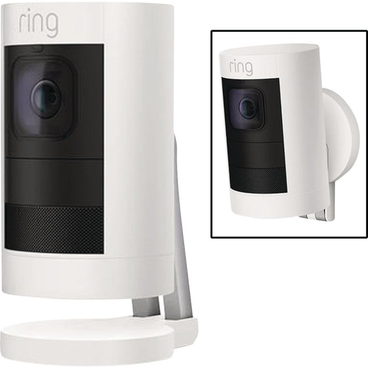 Ring Stick Up Cam Battery Operated Indoor/Outdoor White Security Camera