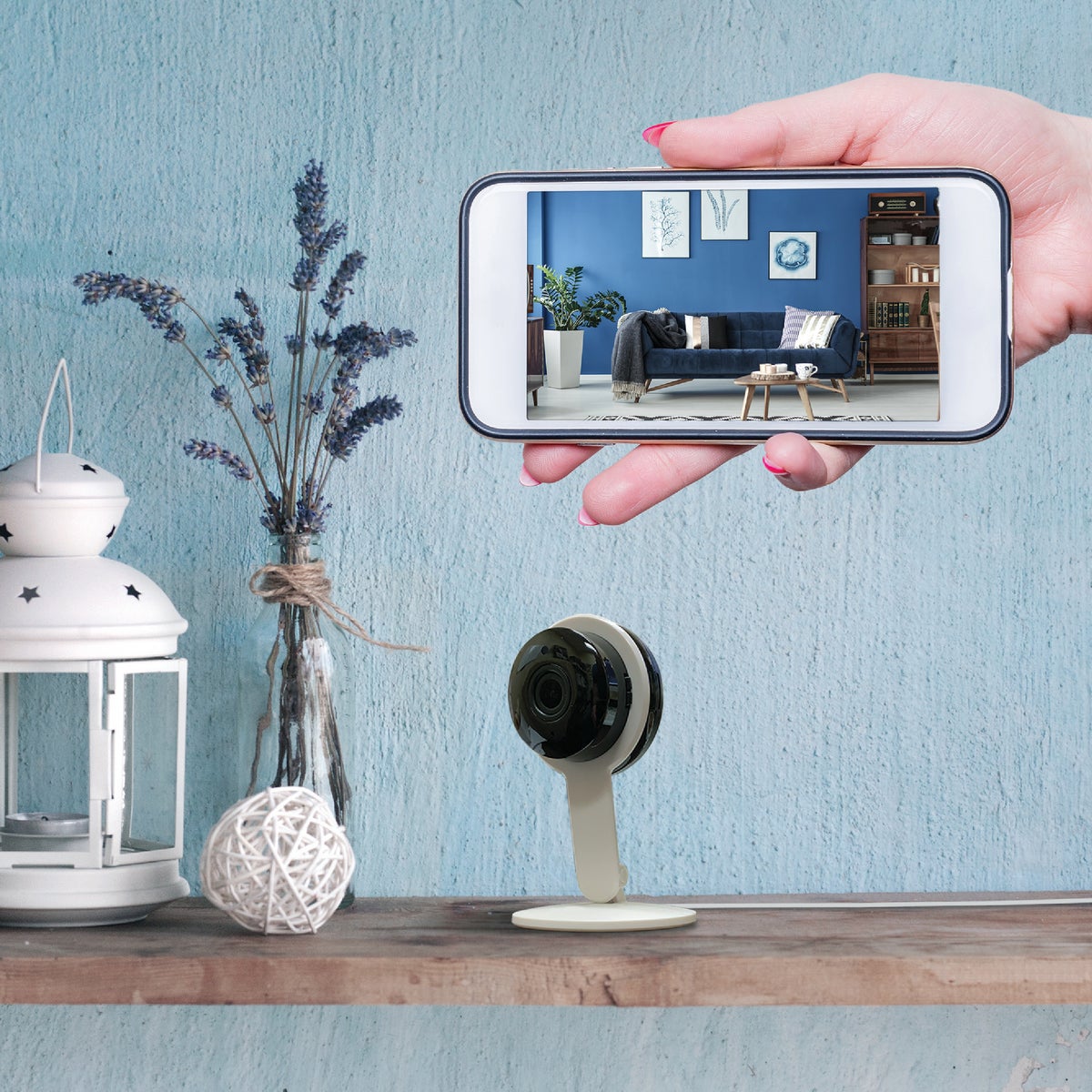 Brookstone Plug-In Indoor White WiFi Security Camera