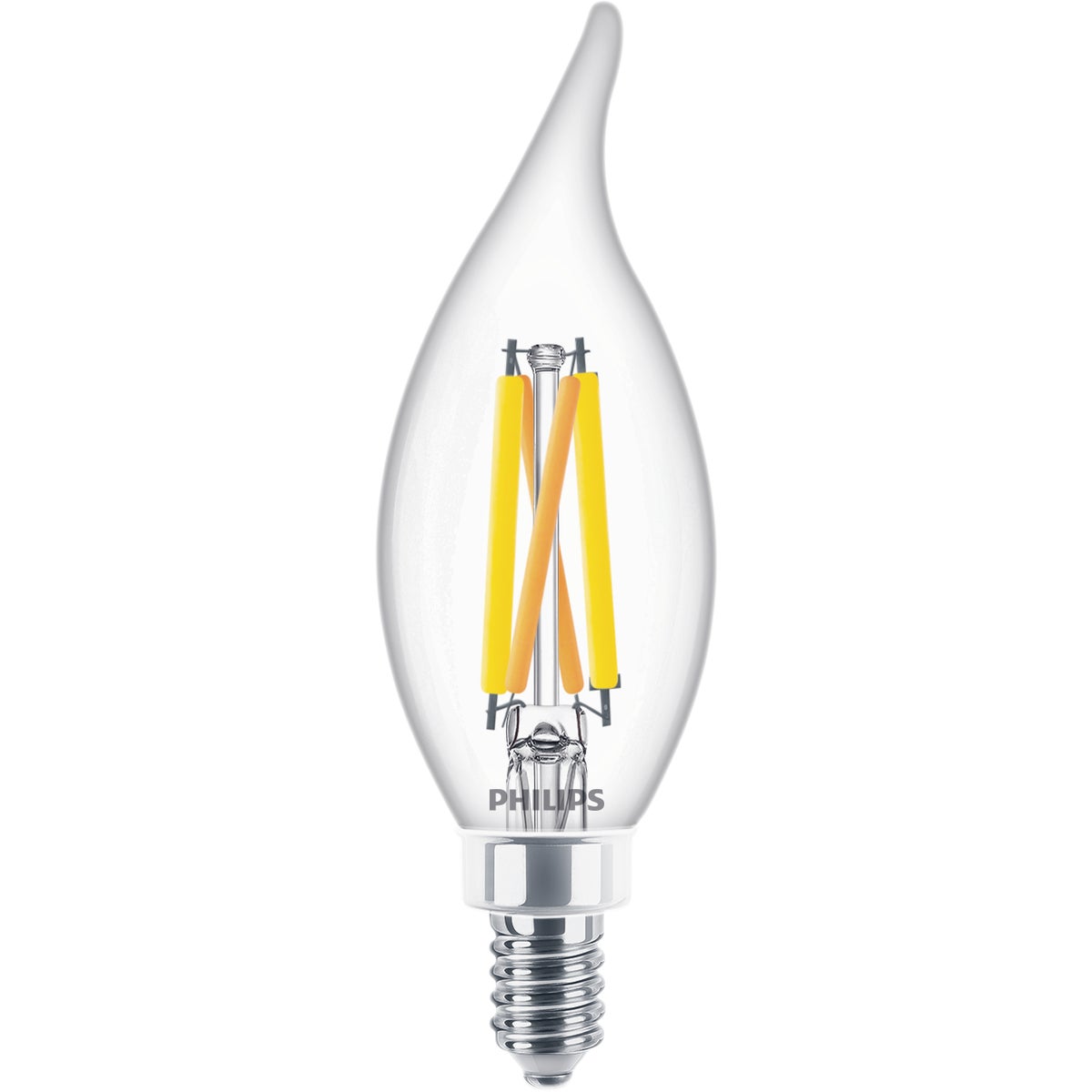 Philips Ultra Definition 60W Equivalent Soft White BA11 Candelabra LED Decorative Light Bulb (3-Pack)