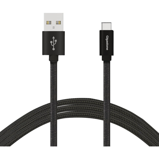 Gigastone 4 Ft. Black USB-A to Type-C Charging & Sync Cable