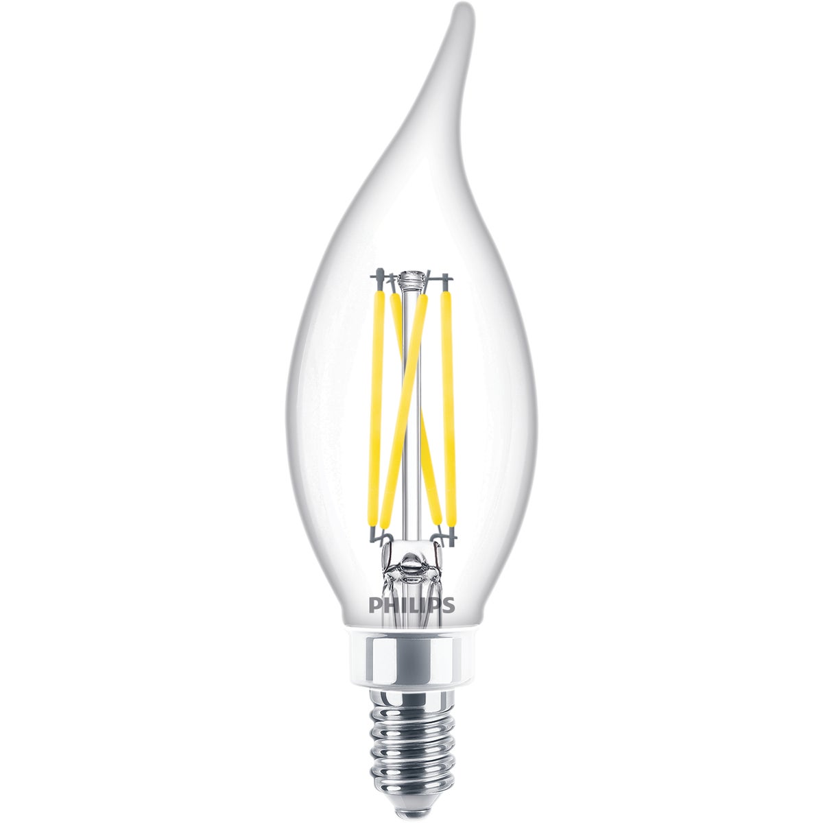 Philips Ultra Definition 60W Equivalent Daylight BA11 Candelabra LED Decorative Light Bulb (3-Pack)