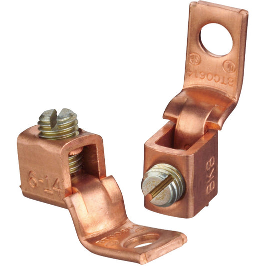 Blackburn #1/0 STR thru #2 STR Copper Lug Terminal (10-Pack)